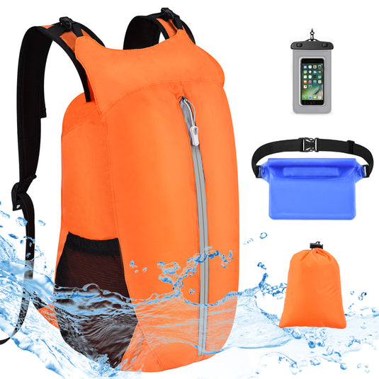 20L Waterproof Backpack Roll Top Dry Bag Set for Kayaking Boating