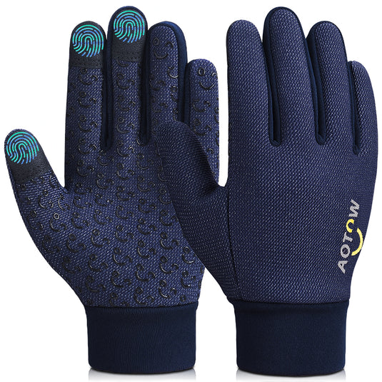 Kids Winter Waterproof Fleece Waterproof Mittens Aged 4-12 Toddler Thermal Touchscreen Gloves