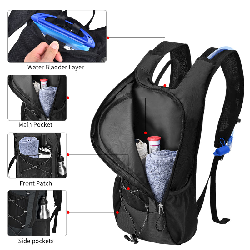 Load image into Gallery viewer, 2L Water Bladder Hydration Waterproof Backpack
