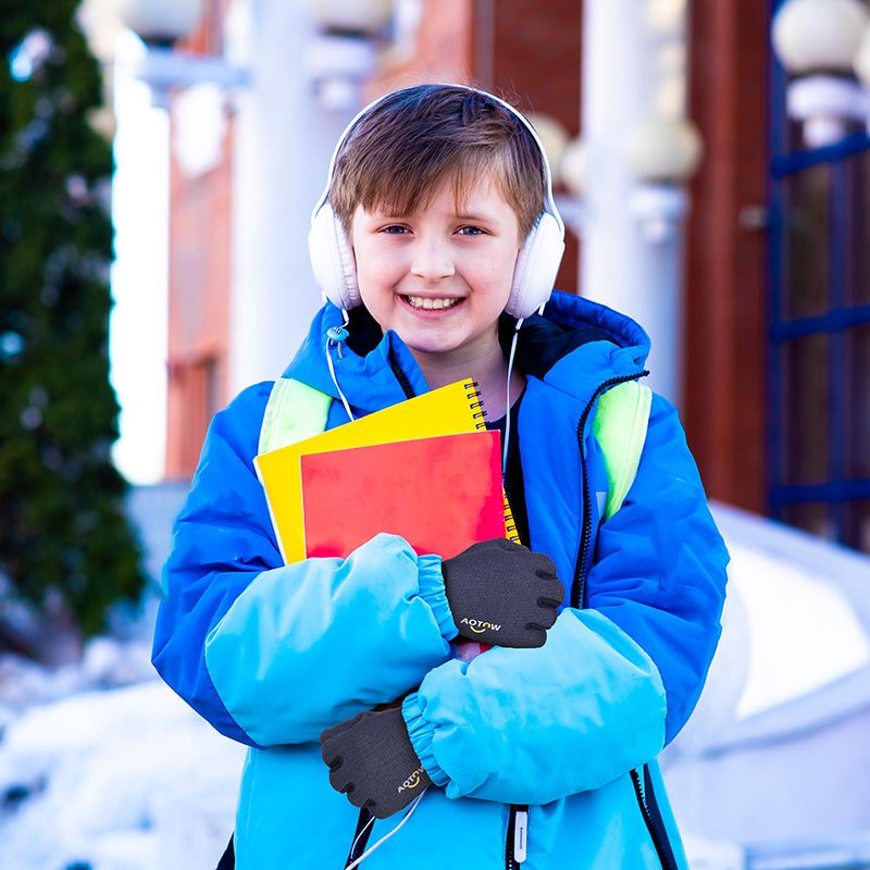 Load image into Gallery viewer, Kids Winter Waterproof Fleece Waterproof Mittens Aged 4-12 Toddler Thermal Touchscreen Gloves