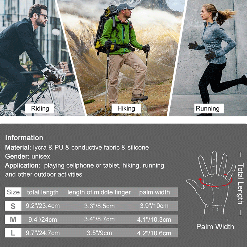 Load image into Gallery viewer, Atarni Adults Cycling Anti-Slip Mittens Touchscreen Winter Men Women Gloves