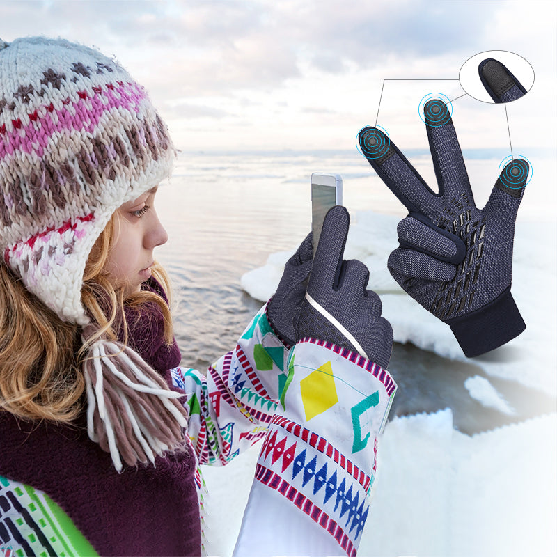 Load image into Gallery viewer, Kid Warm Waterproof Gloves Aged 4-12 Touchscreen Winter Toddler Mittens Cycling Anti-Slip

