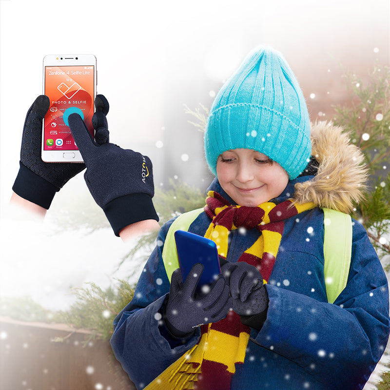 Load image into Gallery viewer, Kids Winter Waterproof Fleece Waterproof Mittens Aged 4-12 Toddler Thermal Touchscreen Gloves
