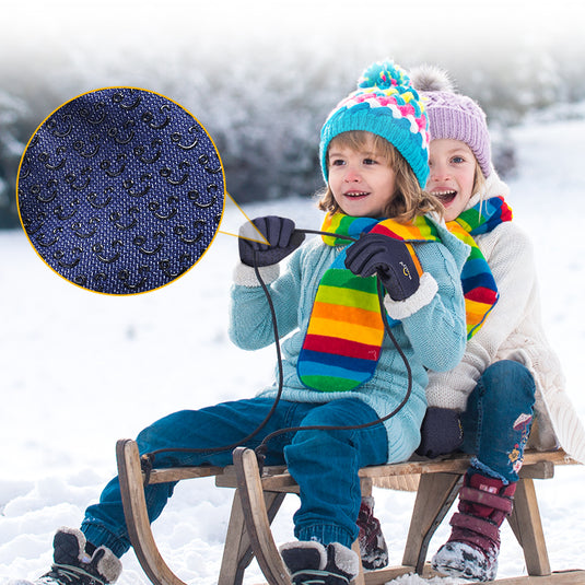 Kids Winter Waterproof Fleece Waterproof Mittens Aged 4-12 Toddler Thermal Touchscreen Gloves