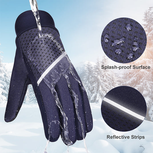 Atarni Adults Winter Blue Gloves Touch Screen Lightweight Waterproof