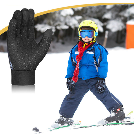 Toddler Gloves Mittens Aged 4-12 Touchscreen Kid Winter Warm Gloves Anti-slip Lightweight