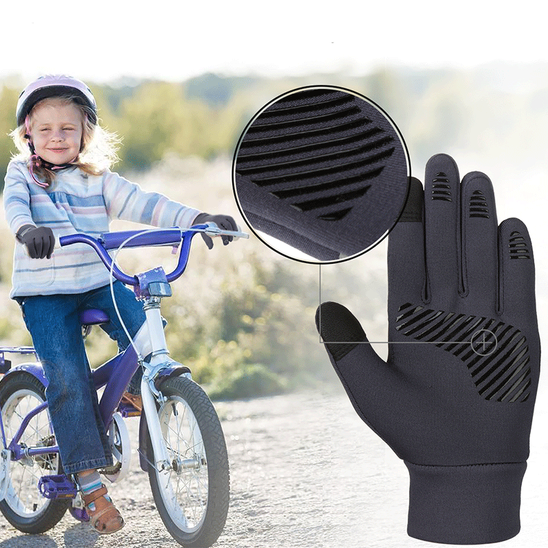 Load image into Gallery viewer, Kids Mittens Cycling Anti-Slip Gloves Aged 4-12 Touch Screen Winter Skiing Toddler Gloves
